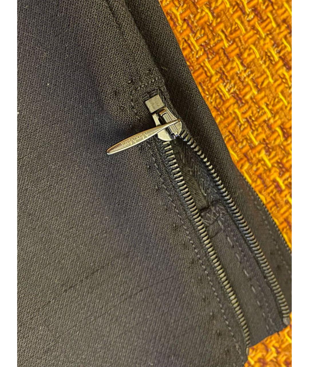 MAX MARA Черные шерстяные брюки узкие, фото 4