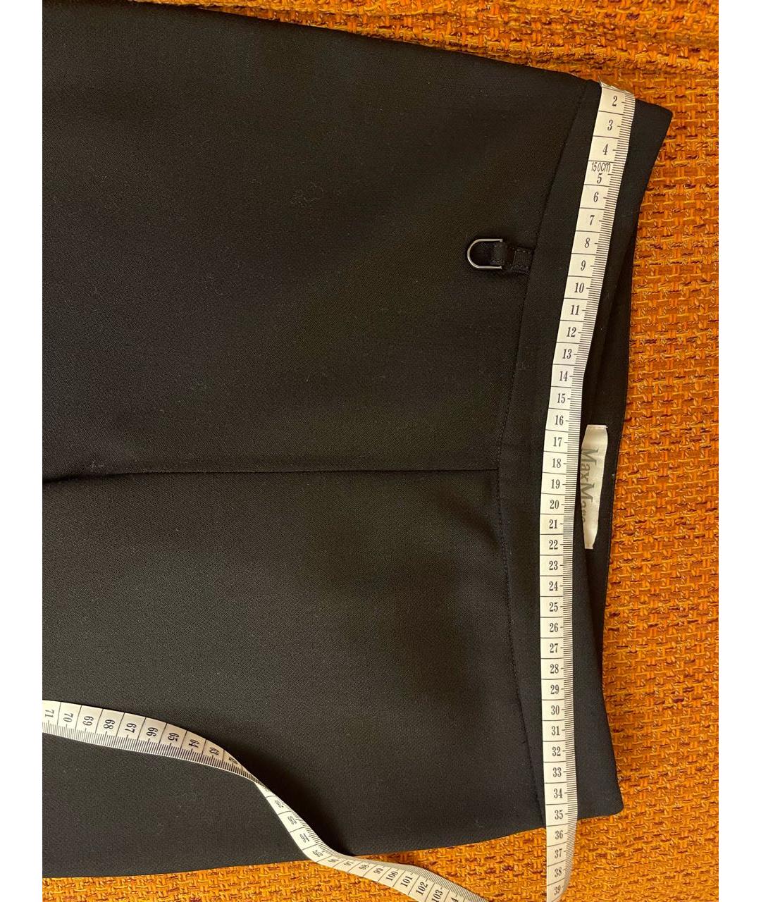 MAX MARA Черные шерстяные брюки узкие, фото 6