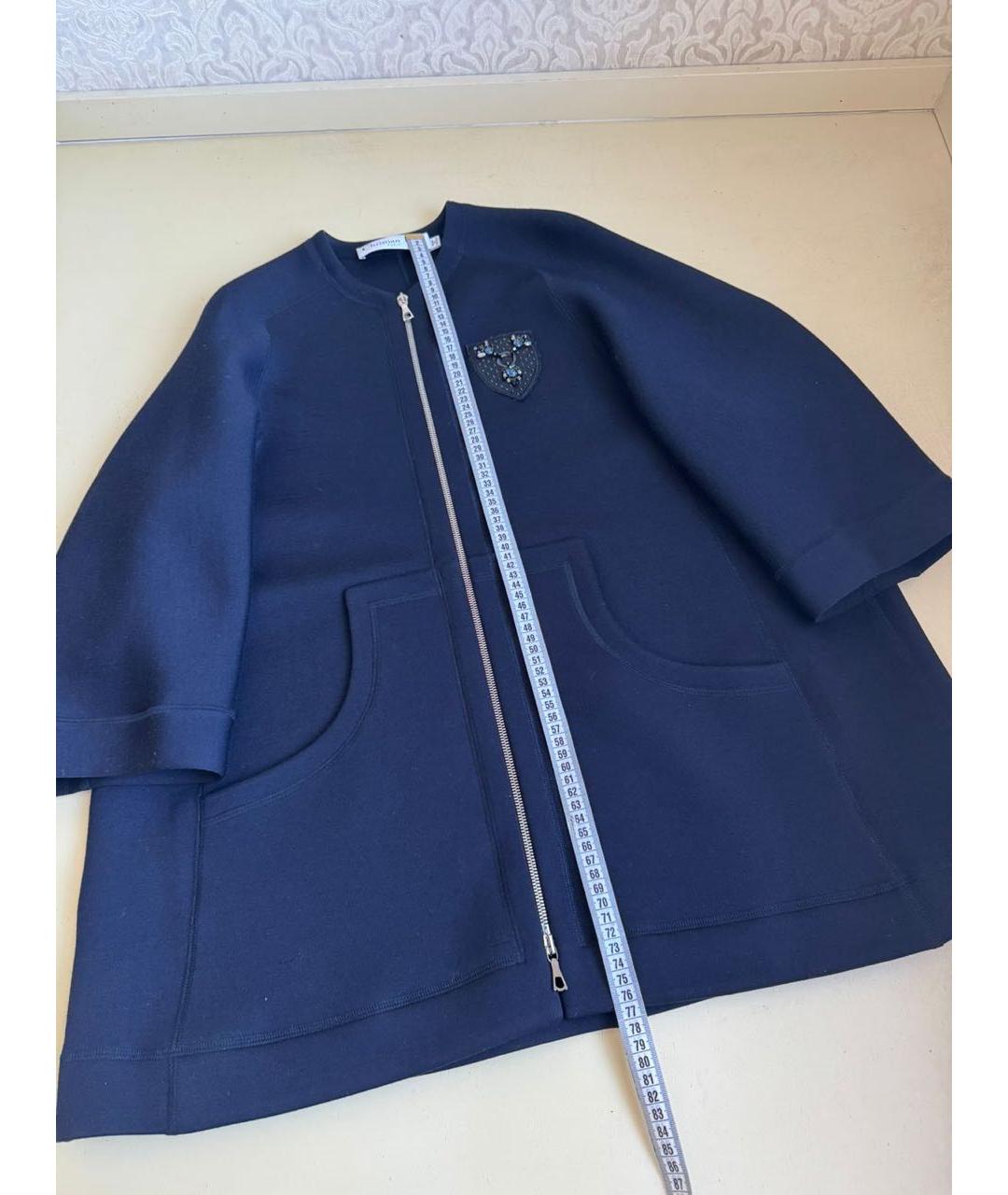 CHRISTIAN DIOR Синее шерстяное пальто, фото 5
