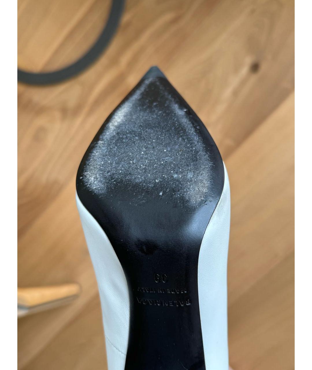 BALENCIAGA Белые кожаные туфли, фото 3