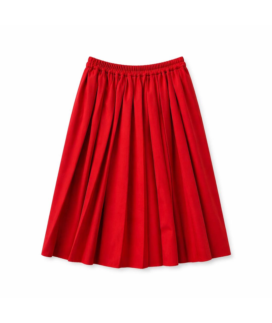 YVES SAINT LAURENT BEAUTY Красная шерстяная юбка миди, фото 2