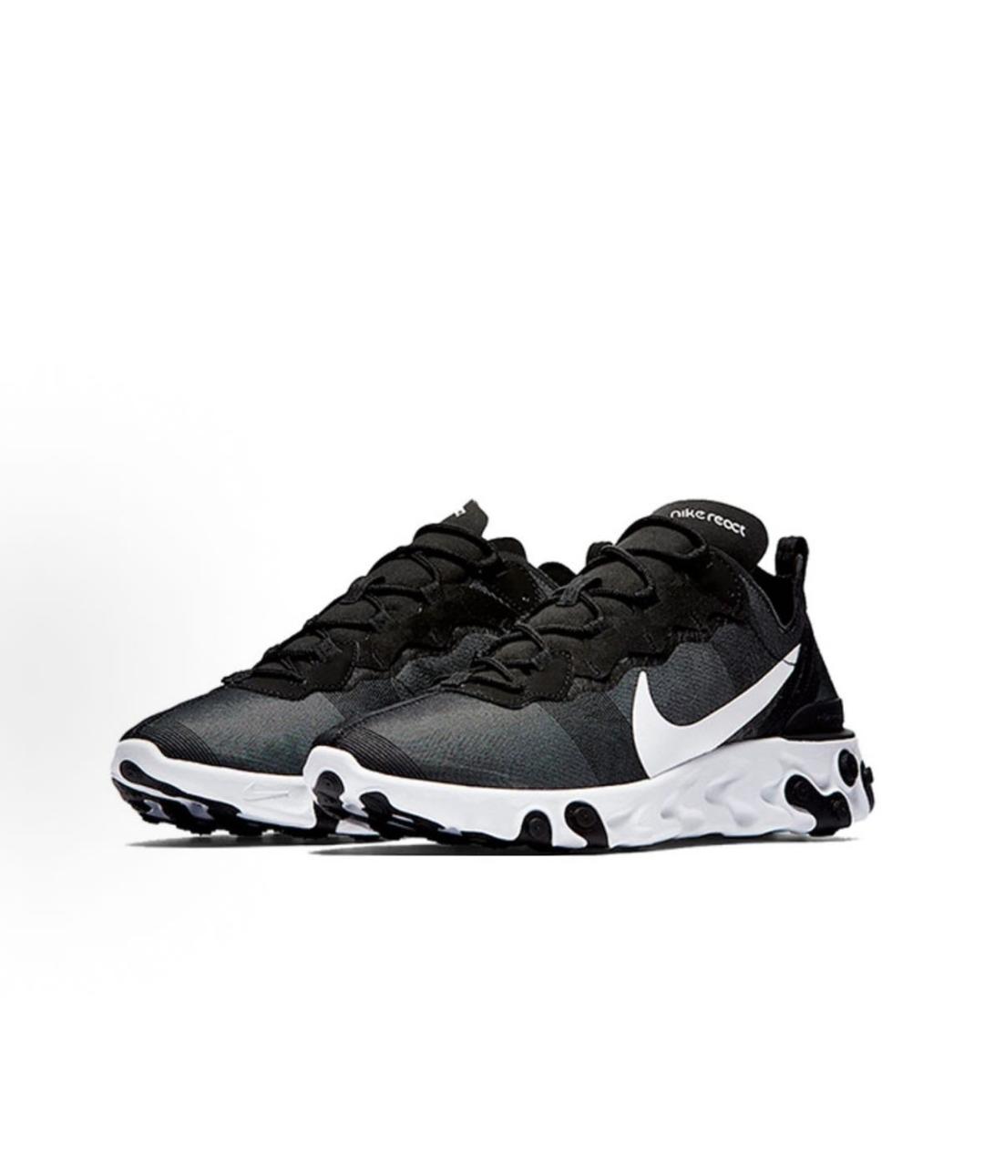 NIKE Черные текстильные низкие кроссовки / кеды, фото 2