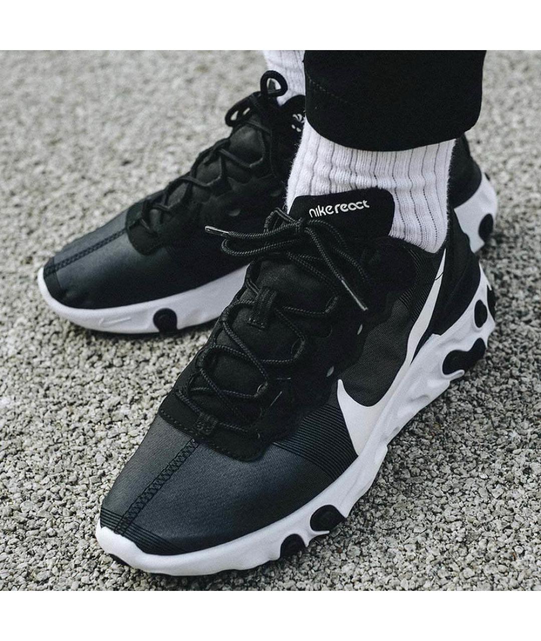 NIKE Черные текстильные низкие кроссовки / кеды, фото 8
