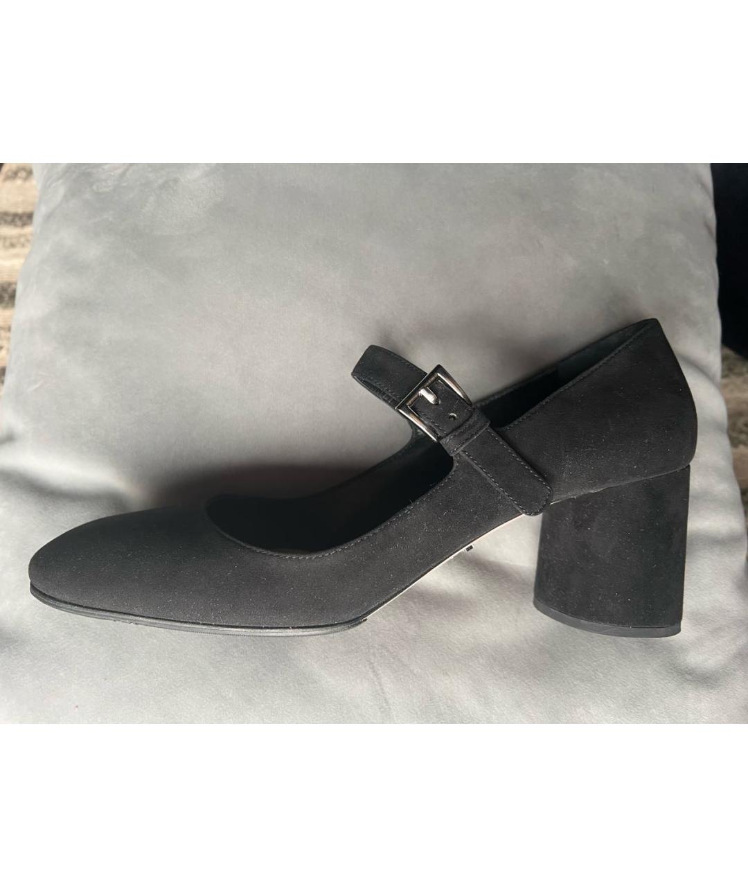 PRADA Черные замшевые туфли, фото 7