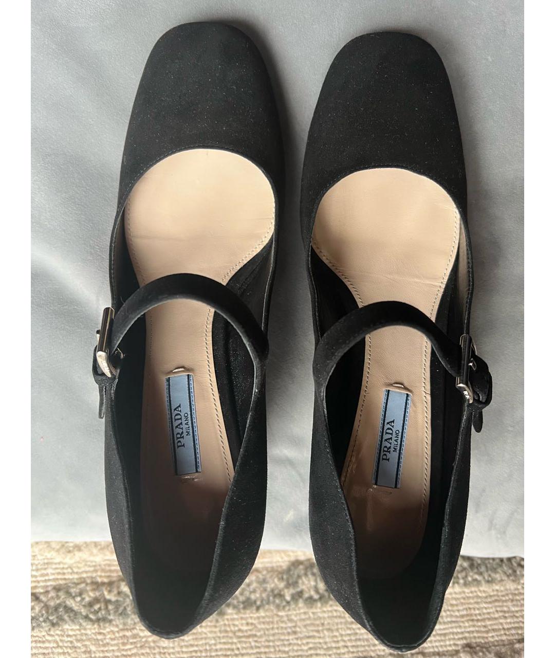 PRADA Черные замшевые туфли, фото 3