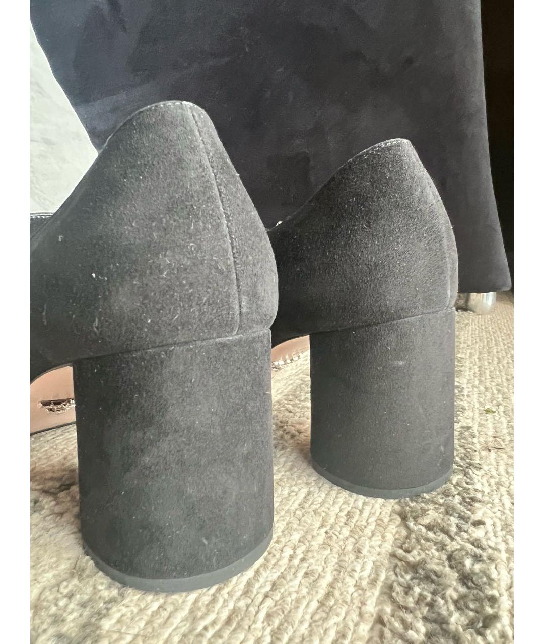 PRADA Черные замшевые туфли, фото 4