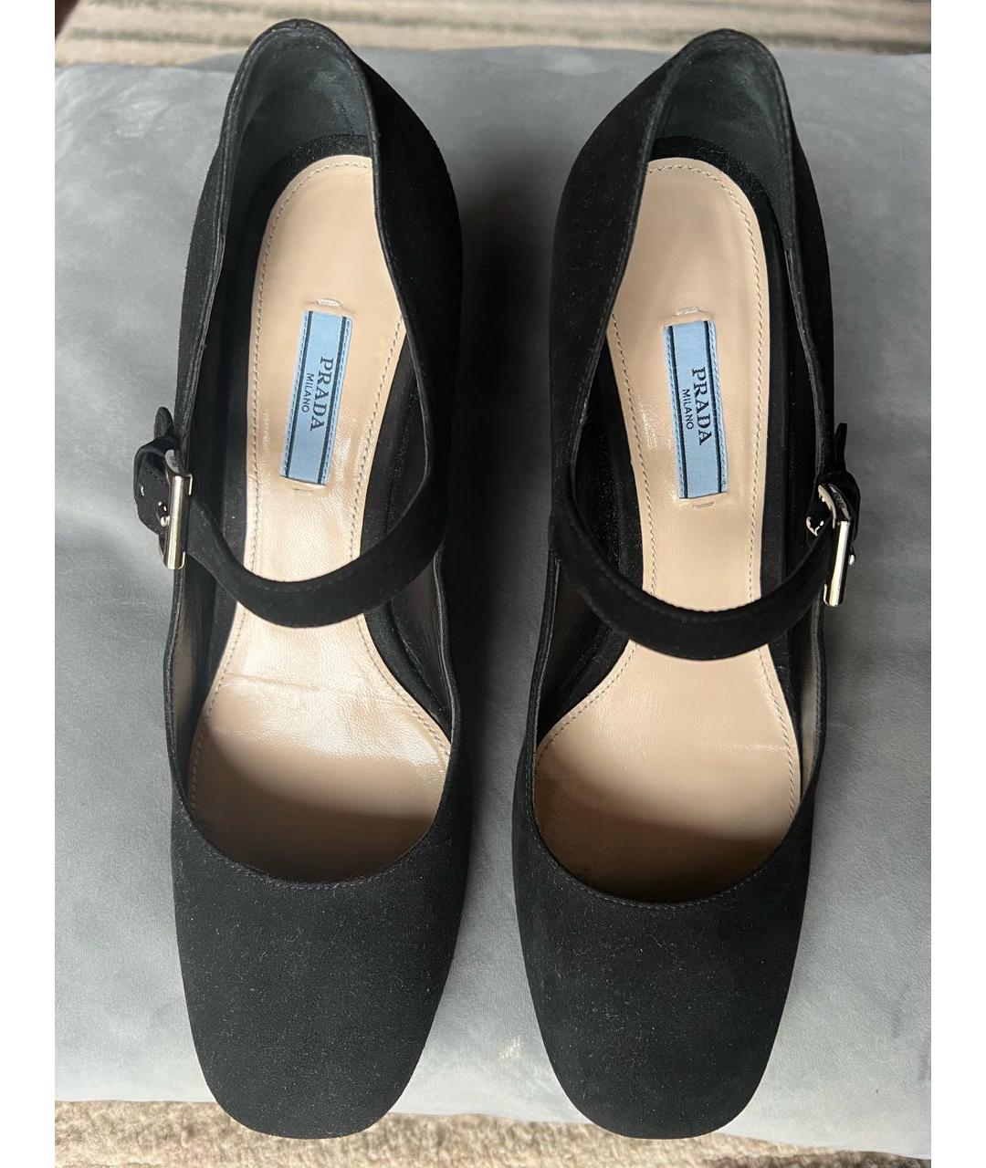 PRADA Черные замшевые туфли, фото 2