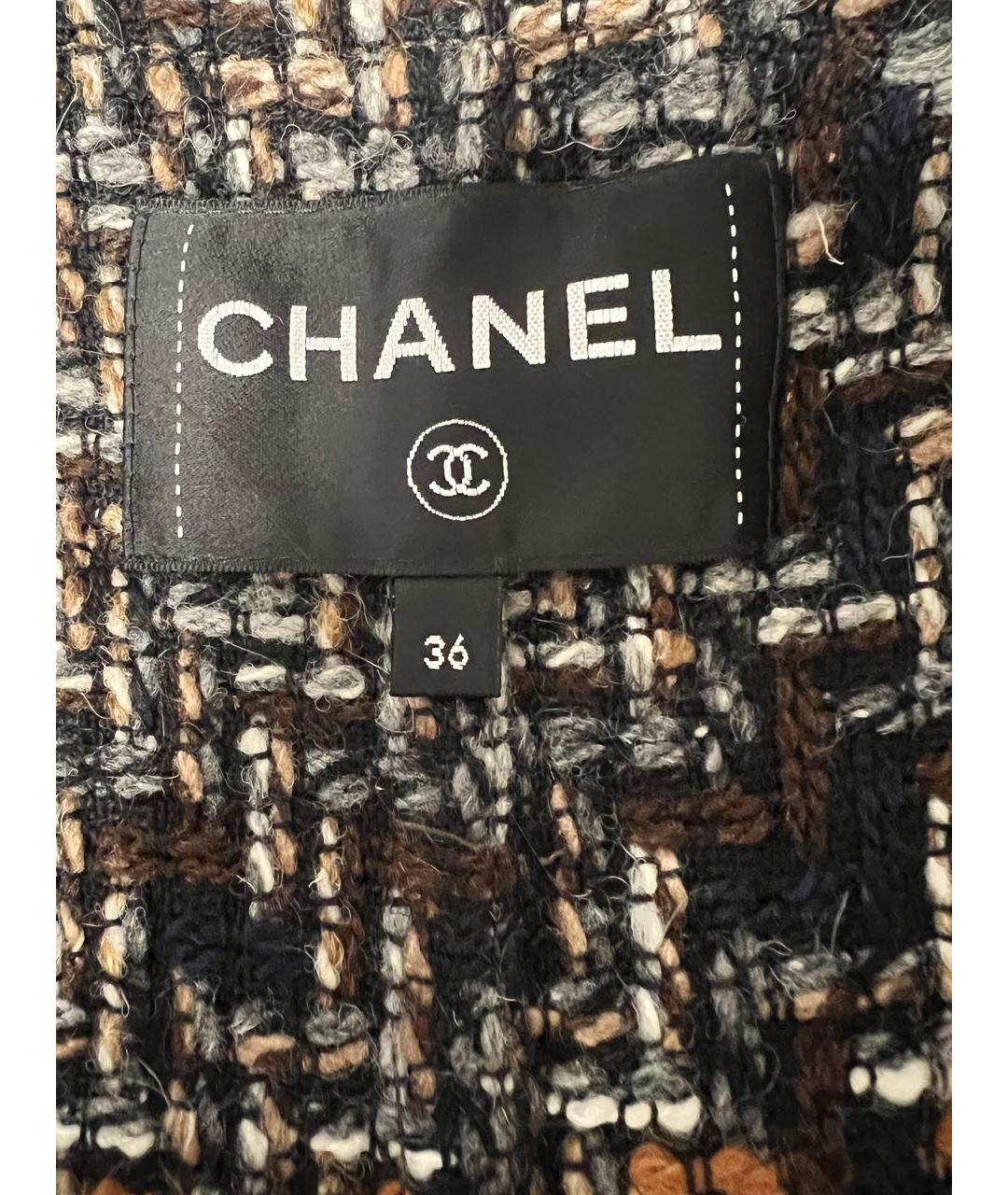 CHANEL Коричневый твидовый жилет, фото 6