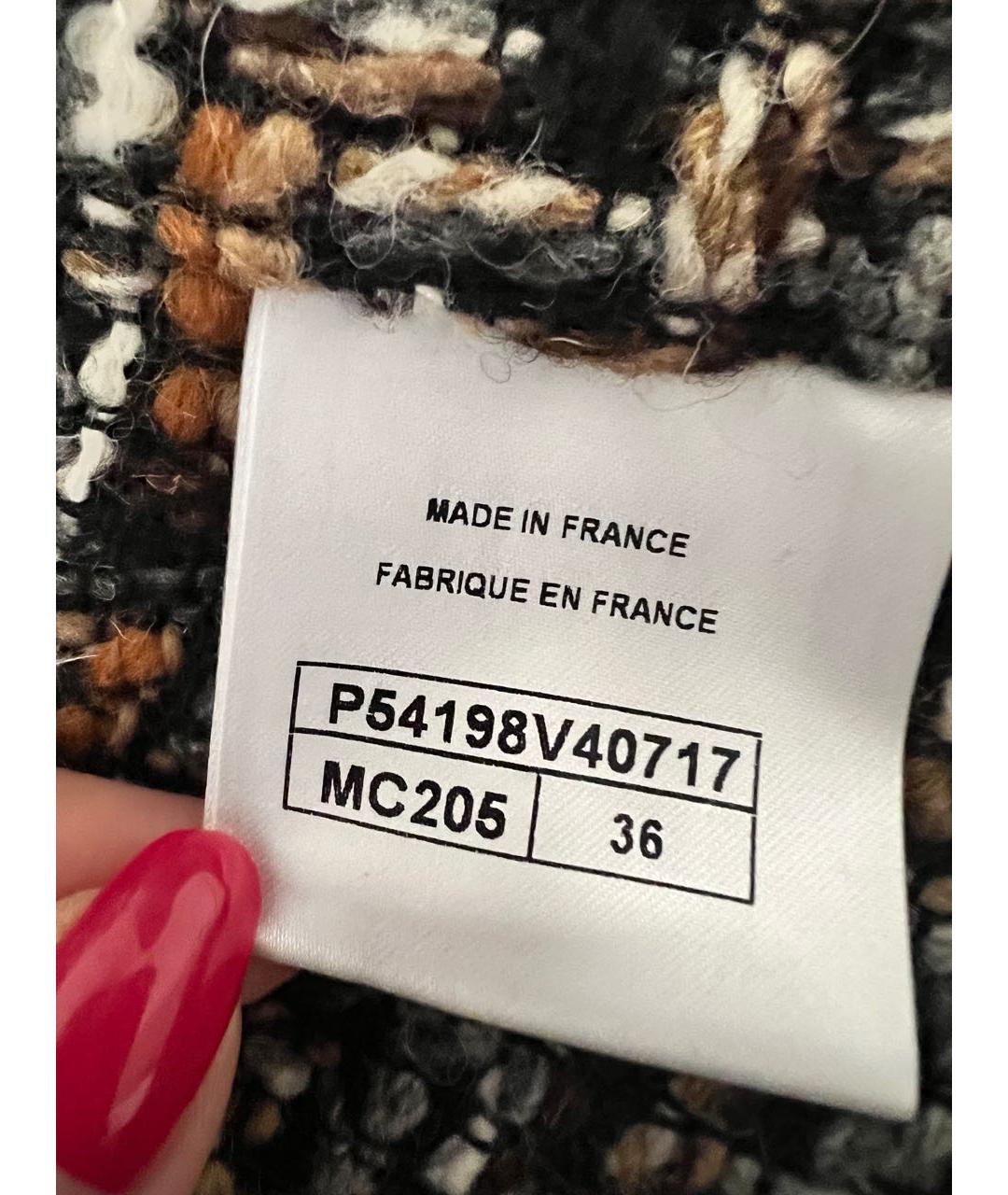 CHANEL Коричневый твидовый жилет, фото 7