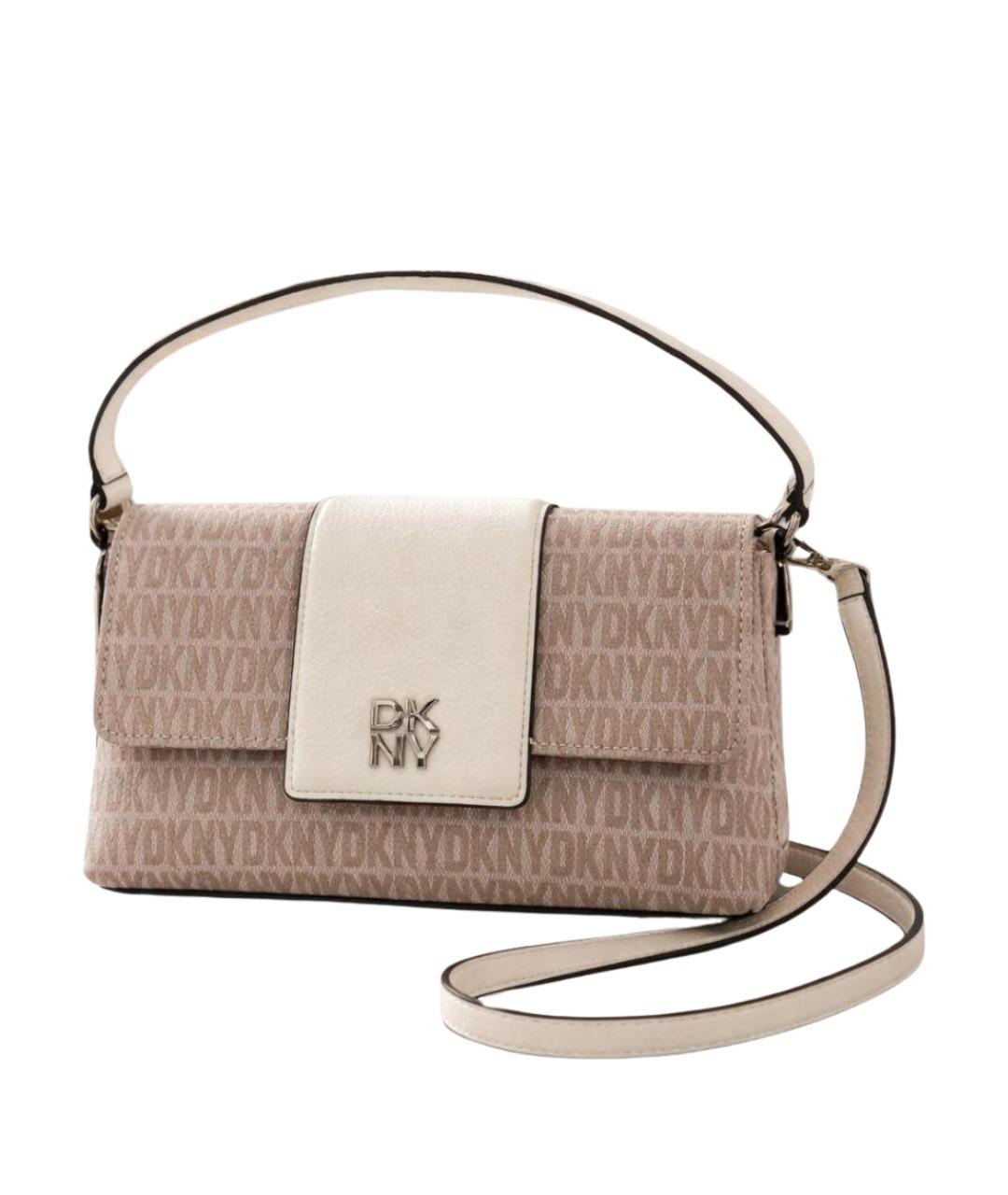 DKNY Бежевая сумка через плечо из искусственной кожи, фото 1