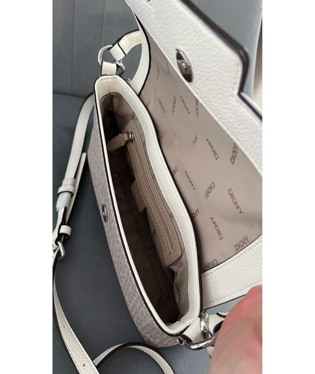 DKNY Бежевая сумка через плечо из искусственной кожи, фото 8