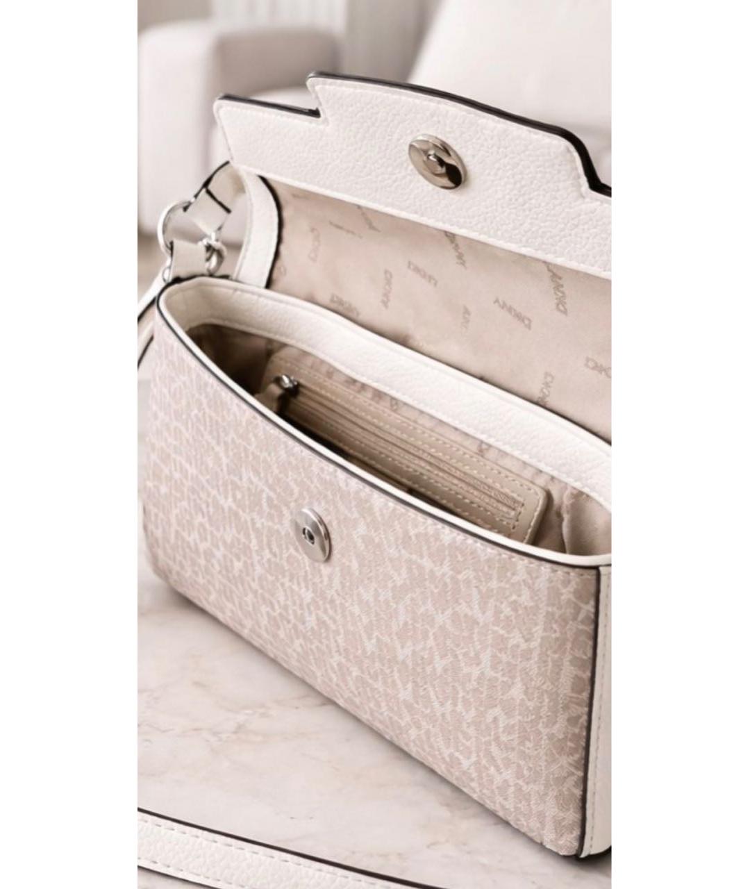 DKNY Бежевая сумка через плечо из искусственной кожи, фото 4