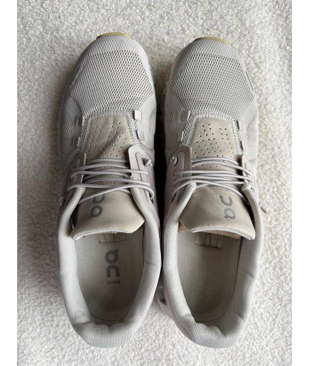 ON Бежевые текстильные низкие кроссовки / кеды, фото 5