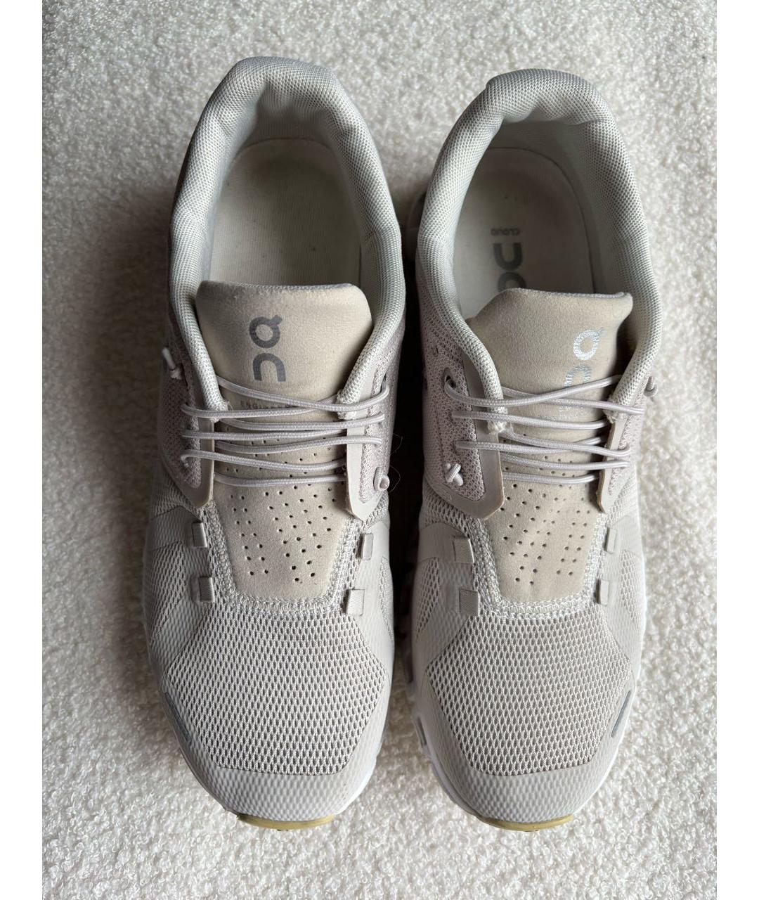ON Бежевые текстильные низкие кроссовки / кеды, фото 2