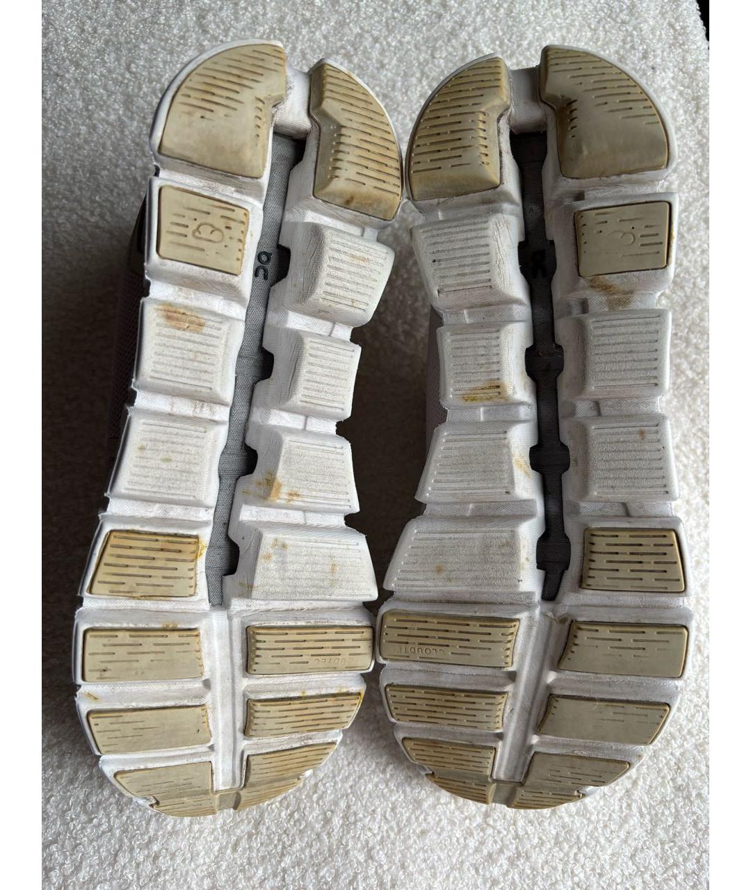 ON Бежевые текстильные низкие кроссовки / кеды, фото 6