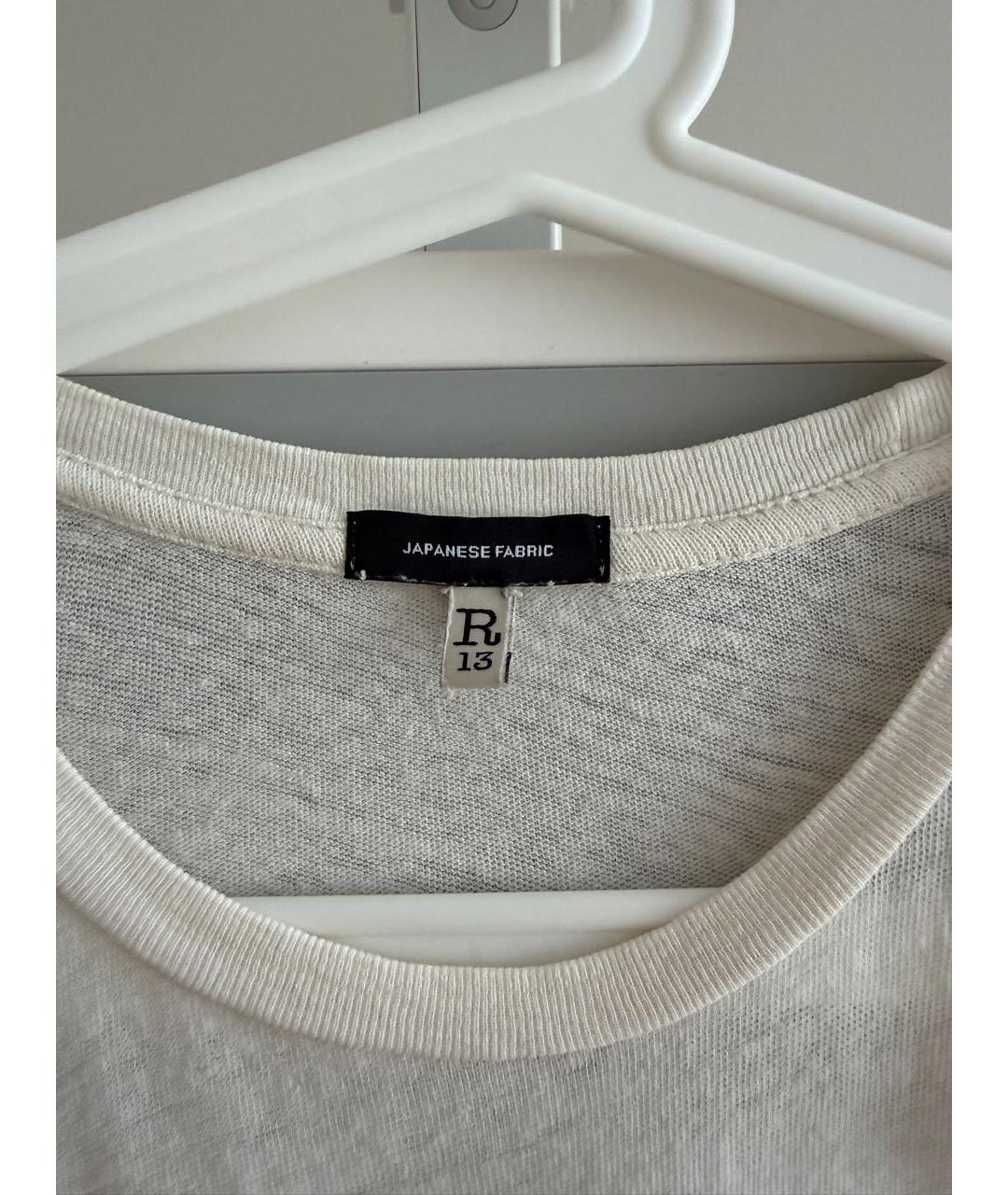 R13 Белая хлопковая футболка, фото 2