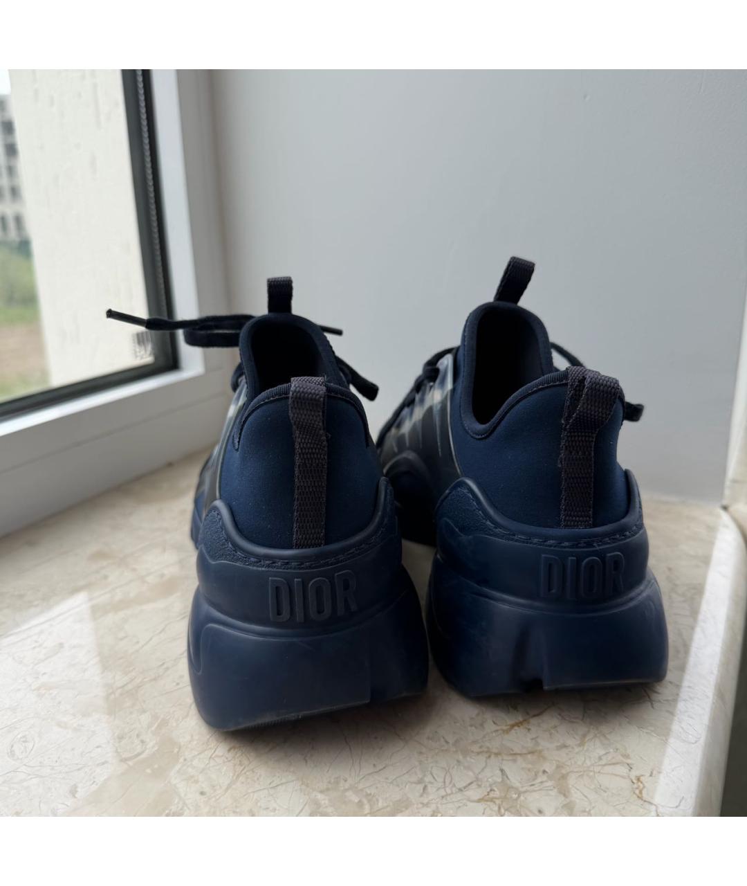 CHRISTIAN DIOR Темно-синие текстильные кеды, фото 4