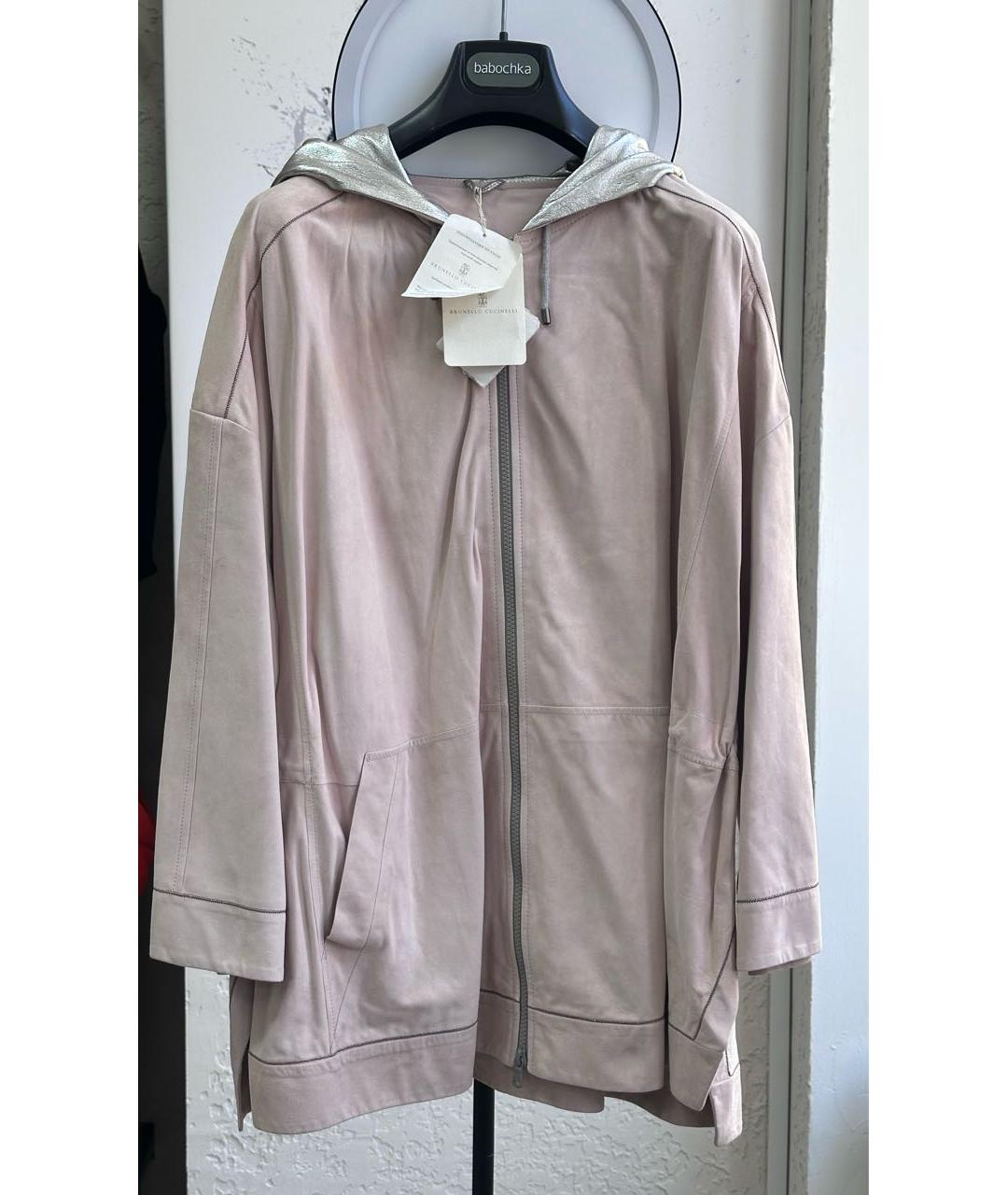 BRUNELLO CUCINELLI Розовая замшевая куртка, фото 9