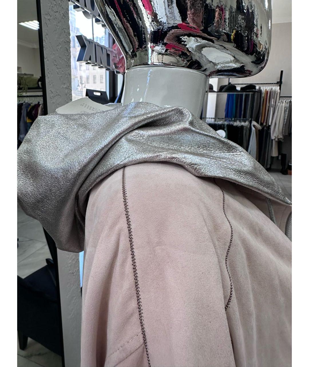 BRUNELLO CUCINELLI Розовая замшевая куртка, фото 3