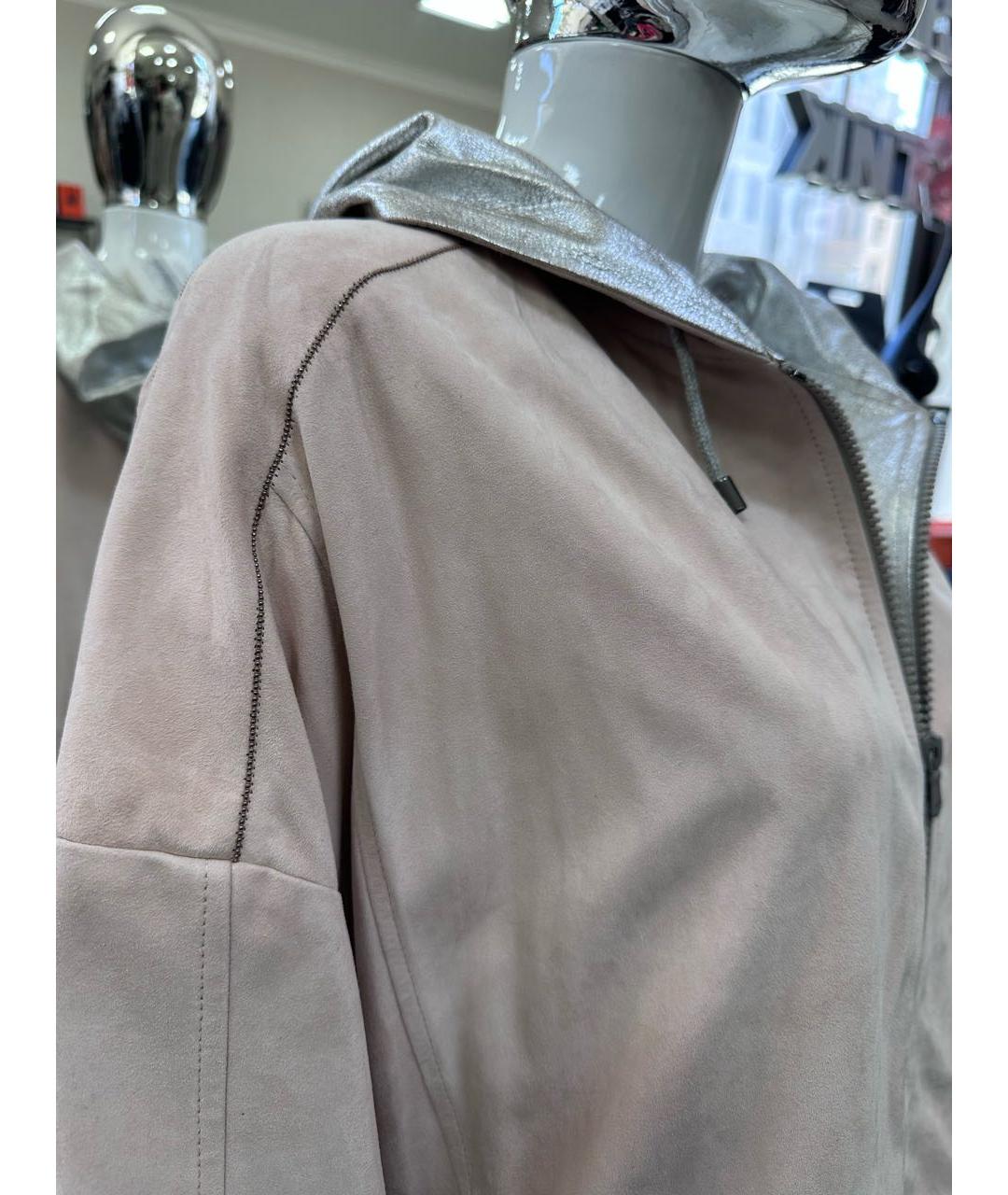 BRUNELLO CUCINELLI Розовая замшевая куртка, фото 4