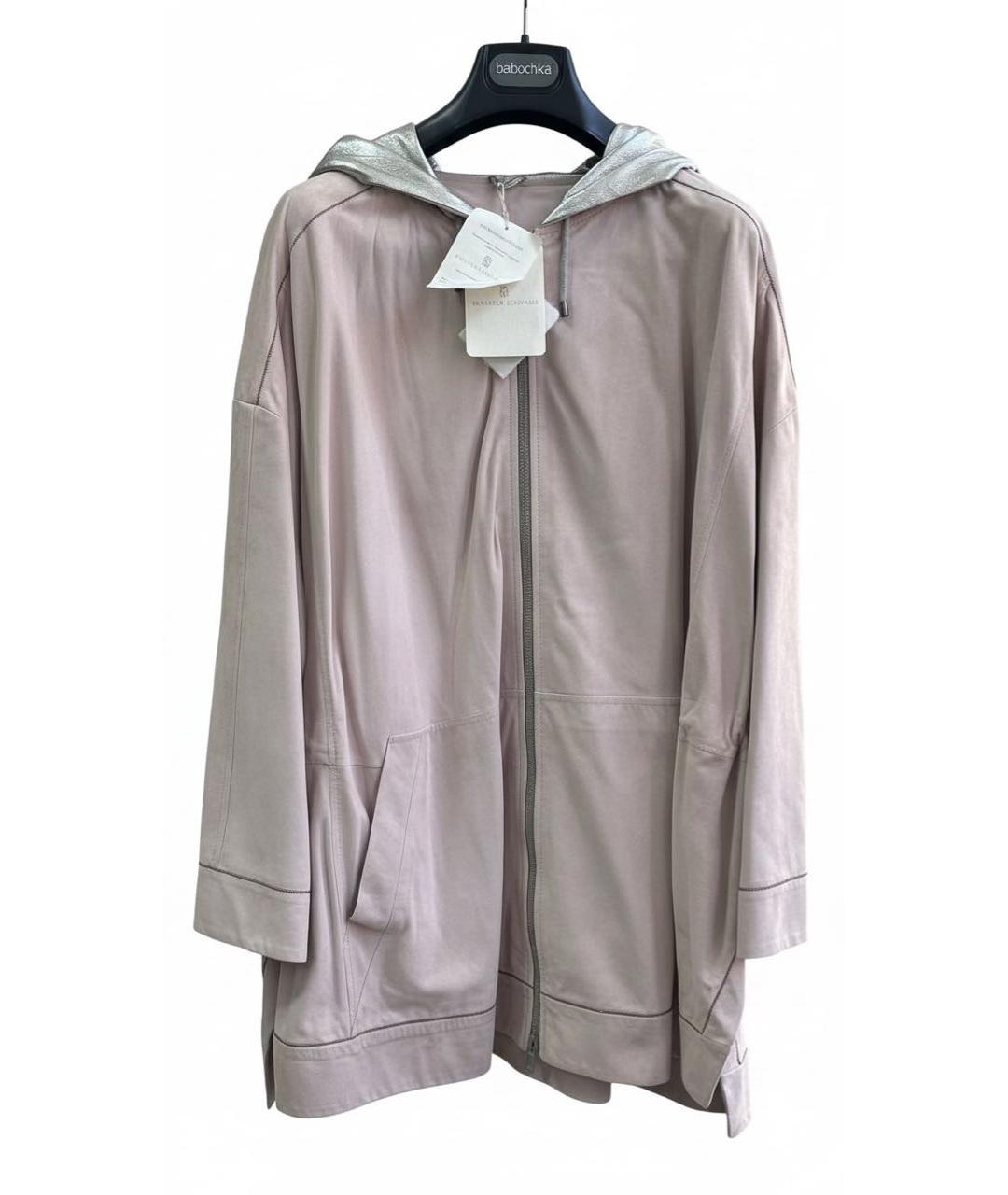 BRUNELLO CUCINELLI Розовая замшевая куртка, фото 5