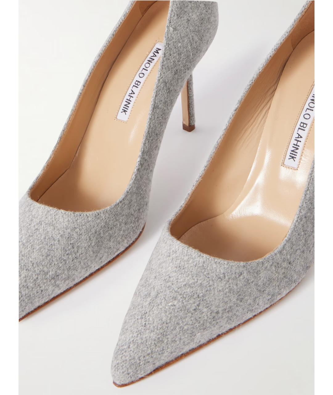 MANOLO BLAHNIK Серые текстильные туфли, фото 4