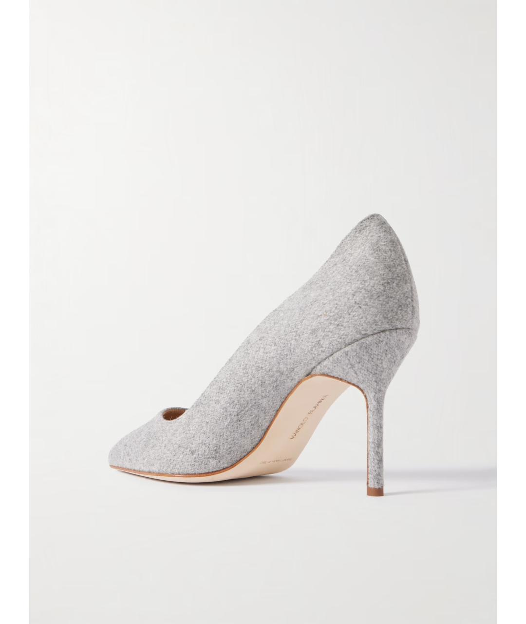 MANOLO BLAHNIK Серые текстильные туфли, фото 3