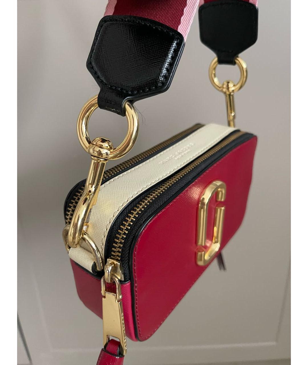 MARC JACOBS Бордовая сумка через плечо из лакированной кожи, фото 5