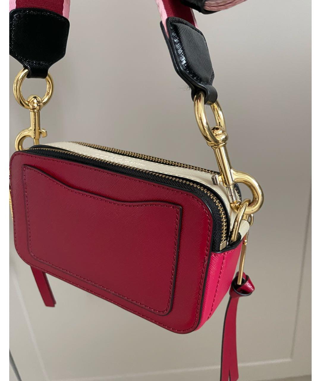 MARC JACOBS Бордовая сумка через плечо из лакированной кожи, фото 3