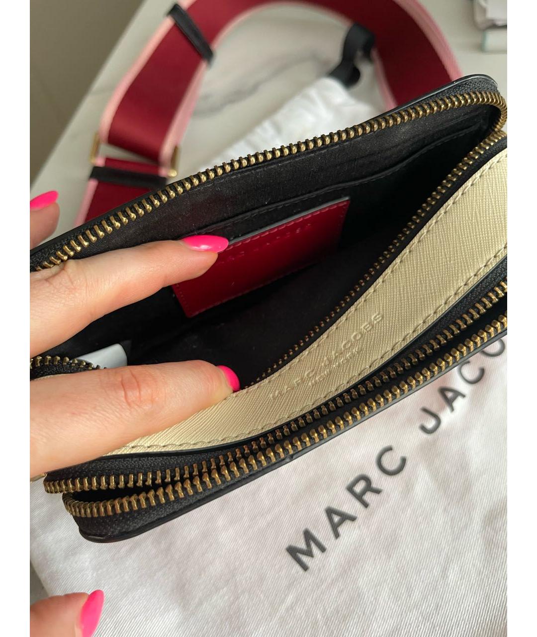 MARC JACOBS Бордовая сумка через плечо из лакированной кожи, фото 4