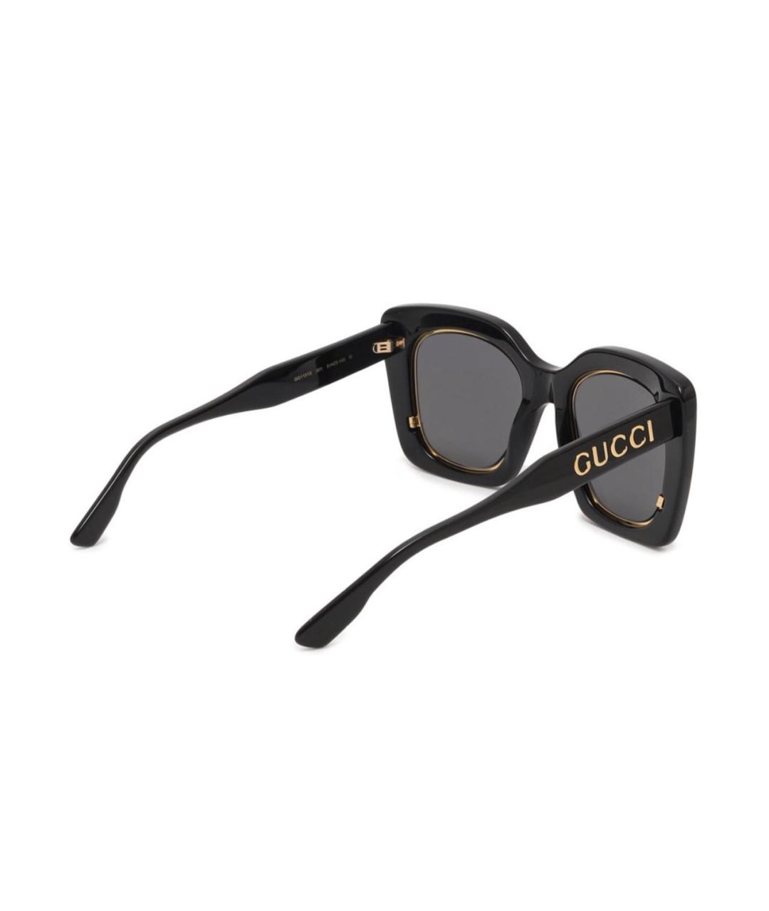 GUCCI Черные пластиковые солнцезащитные очки, фото 4