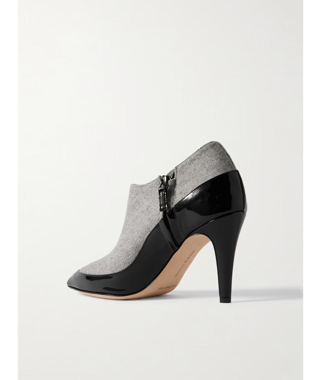 MANOLO BLAHNIK Серые текстильные ботильоны, фото 2