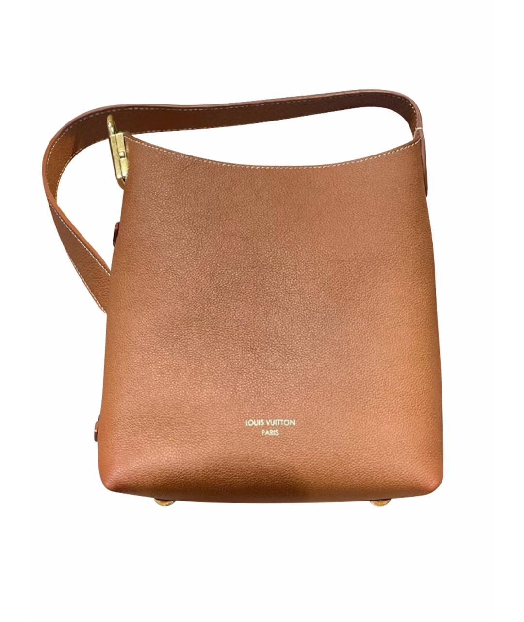 LOUIS VUITTON Коричневая кожаная сумка тоут, фото 1