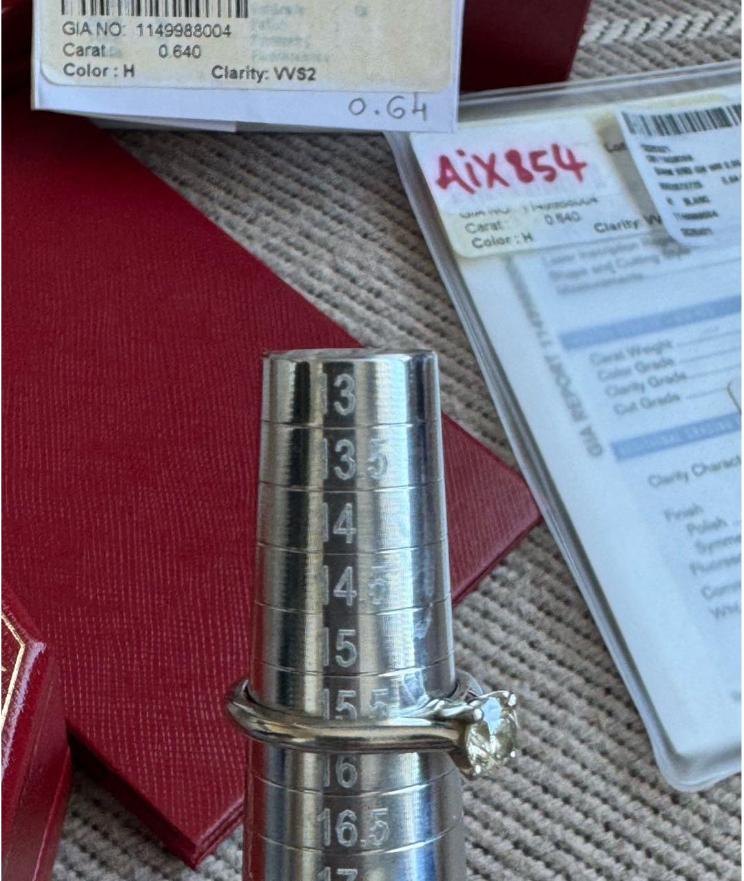 CARTIER Серебряное платиновое кольцо, фото 4