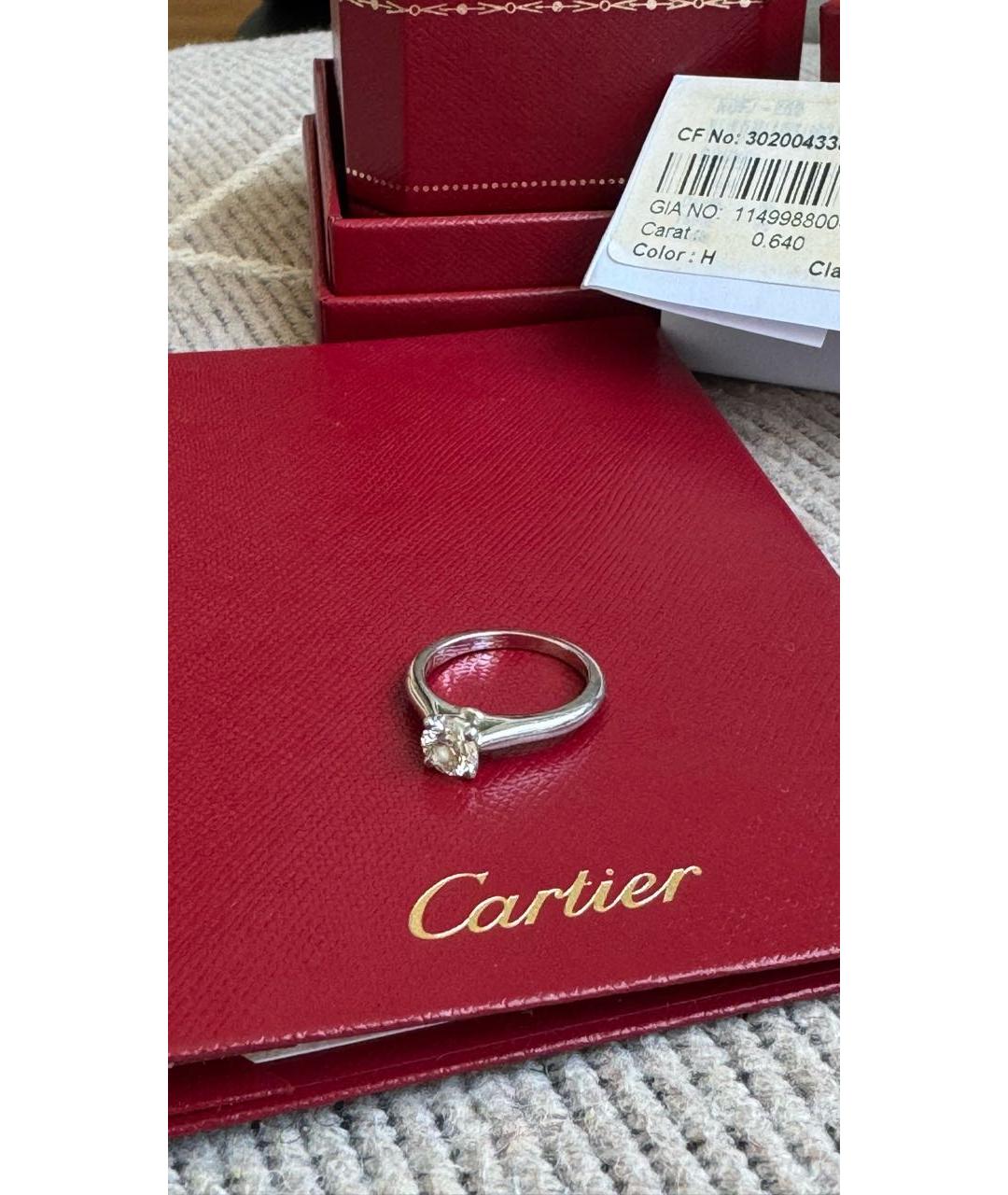 CARTIER Серебряное платиновое кольцо, фото 3