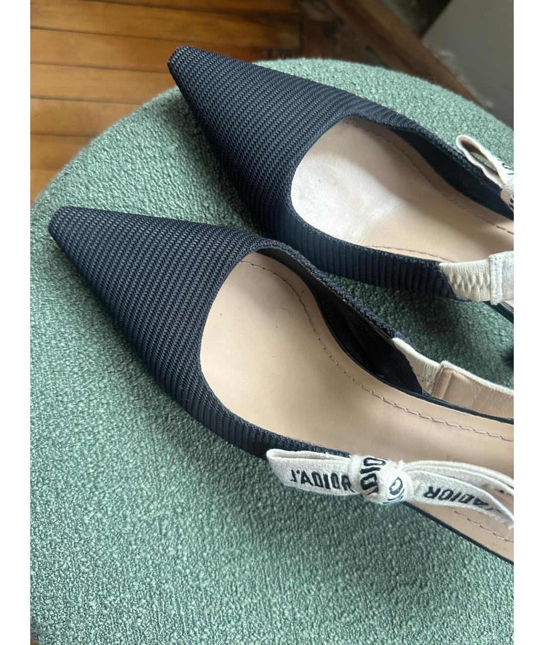 CHRISTIAN DIOR Черные текстильные туфли, фото 4