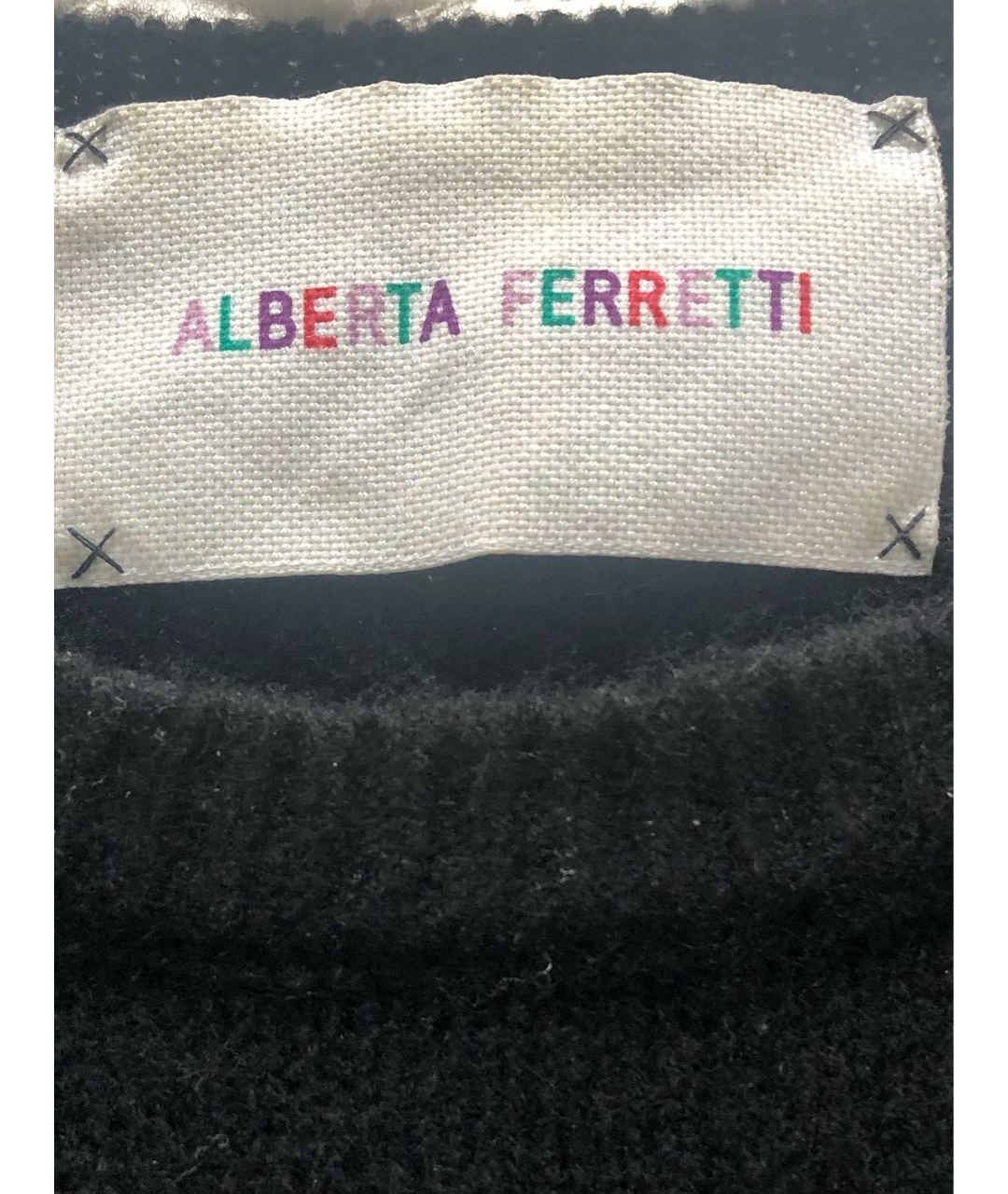 ALBERTA FERRETTI Черный кашемировый джемпер / свитер, фото 3