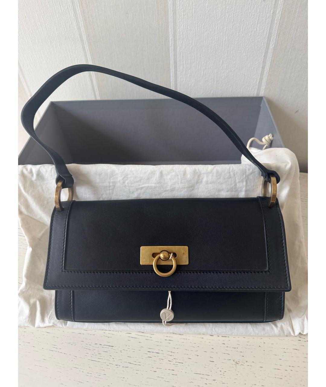 BALENCIAGA Черная кожаная сумка через плечо, фото 6