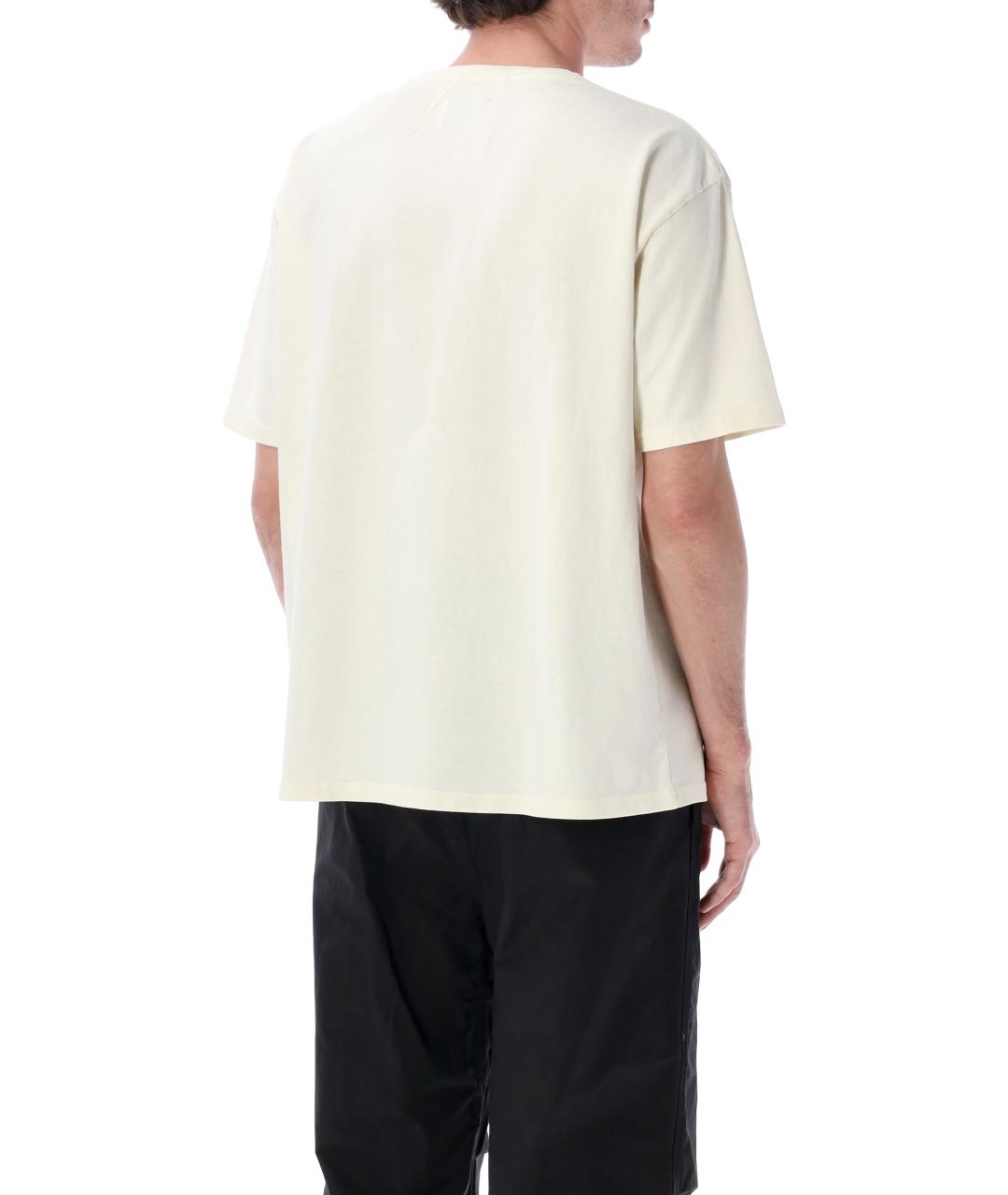 RHUDE Белая хлопковая футболка, фото 2