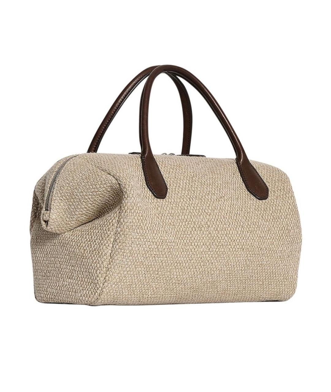 THE ROW Бежевая тканевая сумка с короткими ручками, фото 2