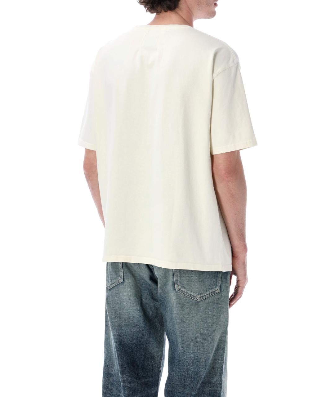 RHUDE Белая хлопковая футболка, фото 2