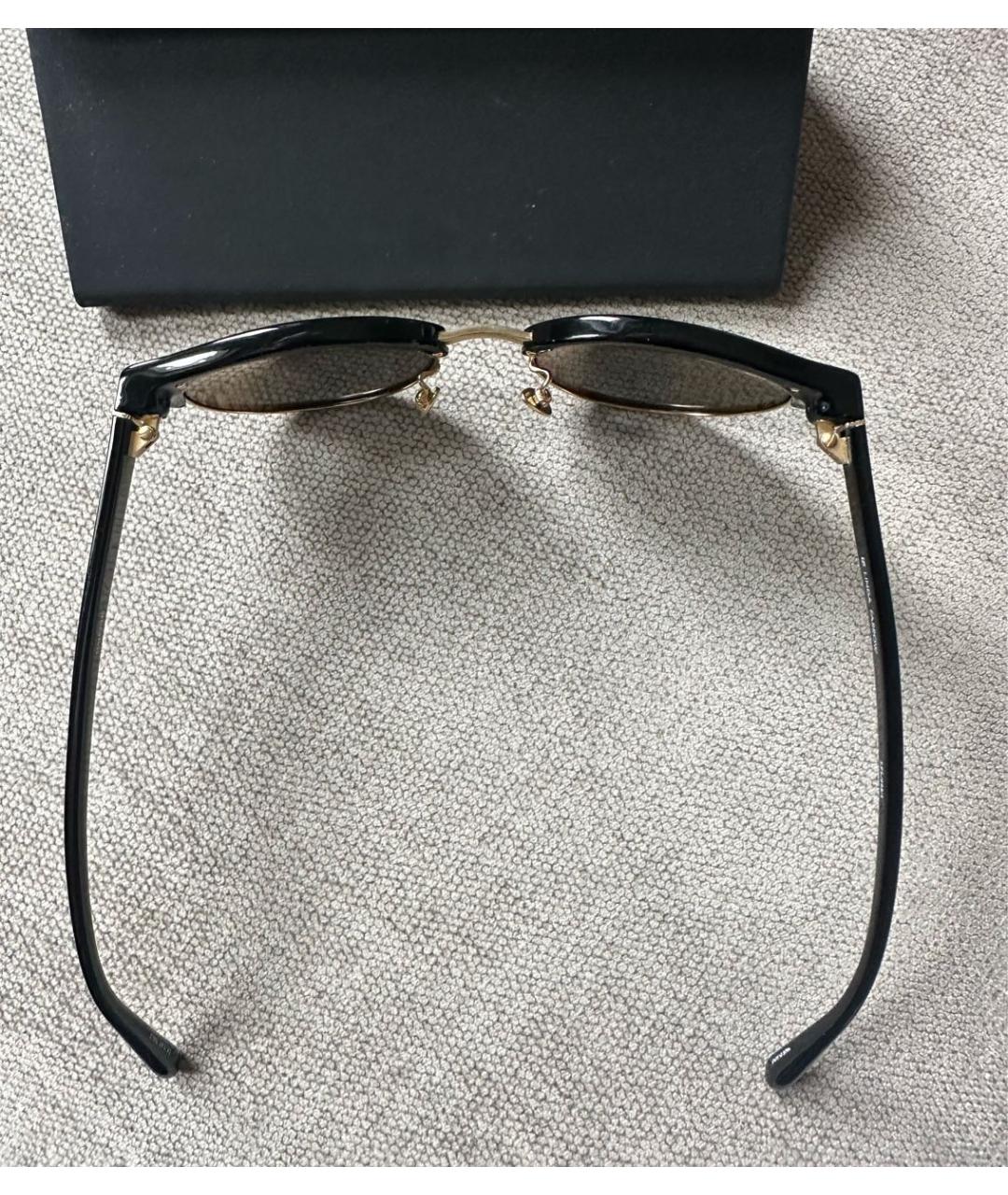 LINDA FARROW Черные пластиковые солнцезащитные очки, фото 4