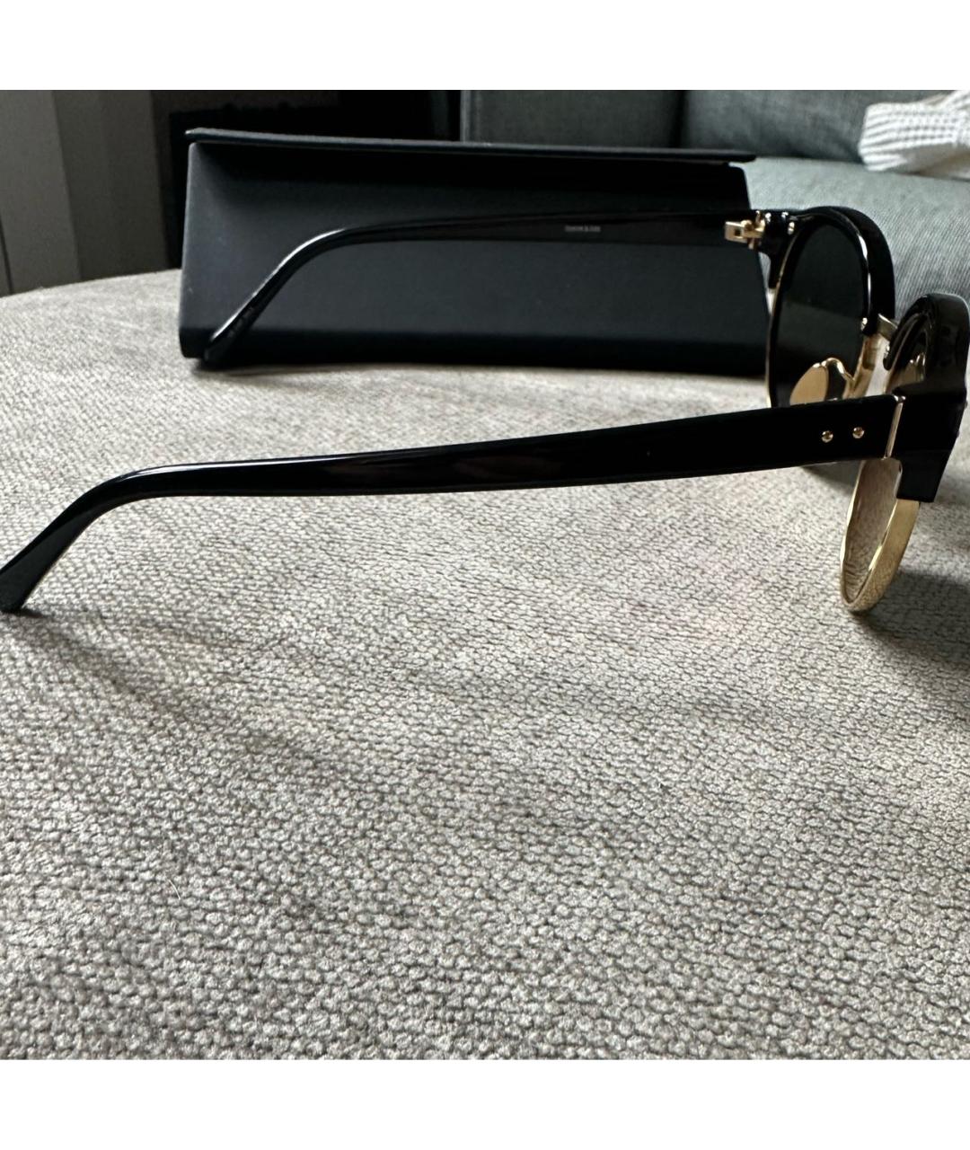 LINDA FARROW Черные пластиковые солнцезащитные очки, фото 5