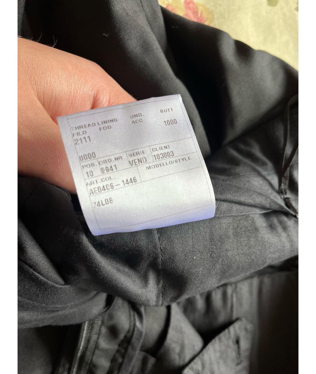 LANVIN Черные шерстяные брюки узкие, фото 4