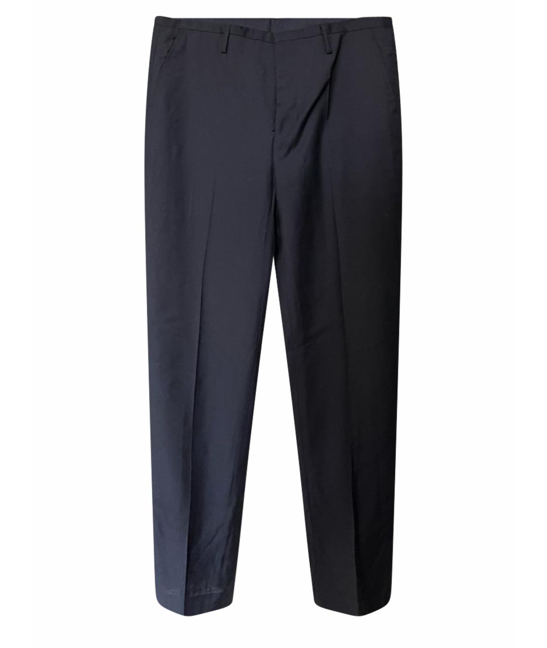 LANVIN Черные шерстяные брюки узкие, фото 1