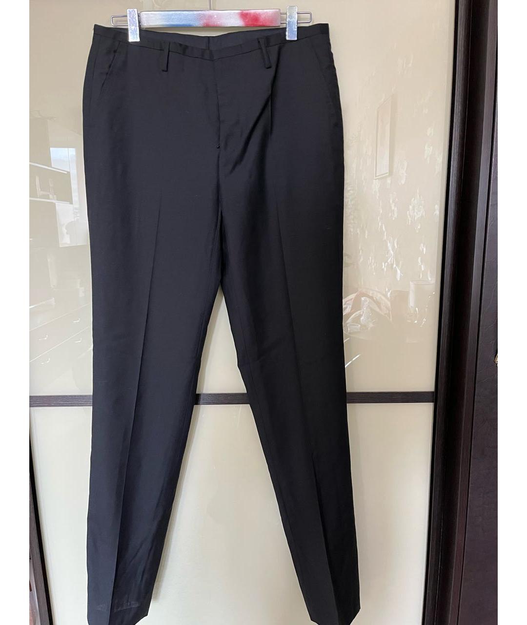 LANVIN Черные шерстяные брюки узкие, фото 2