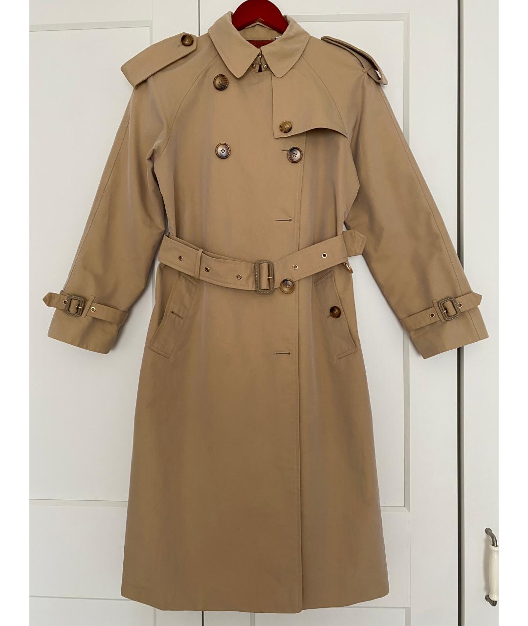 BURBERRY Бежевый хлопковый тренч/плащ, фото 10