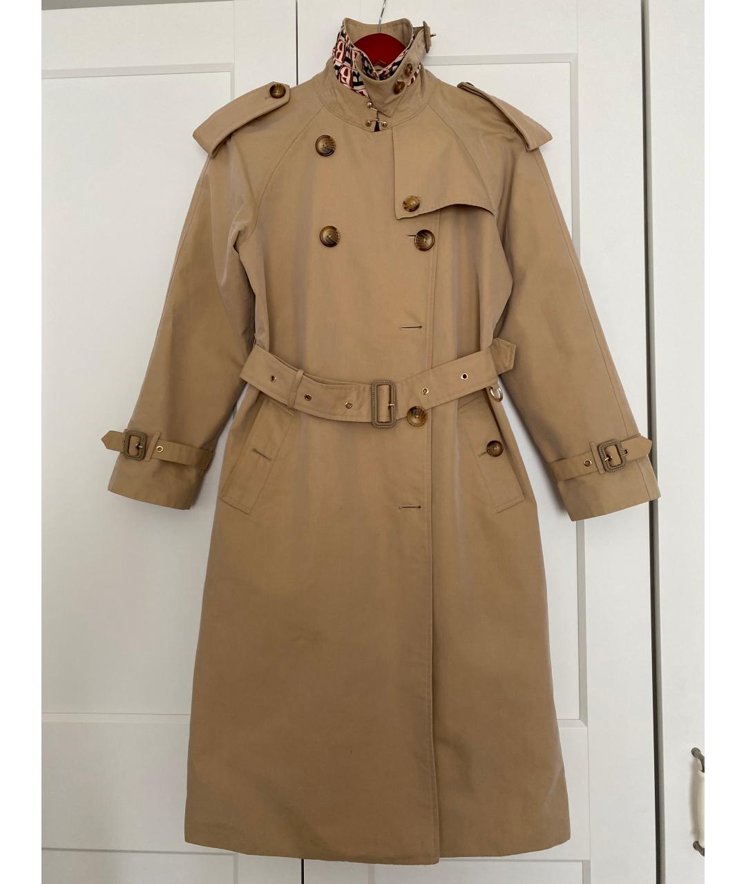 BURBERRY Бежевый хлопковый тренч/плащ, фото 4