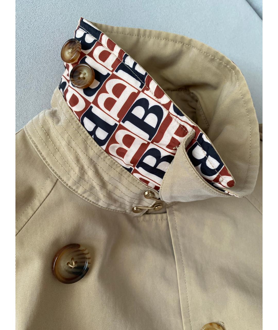 BURBERRY Бежевый хлопковый тренч/плащ, фото 5