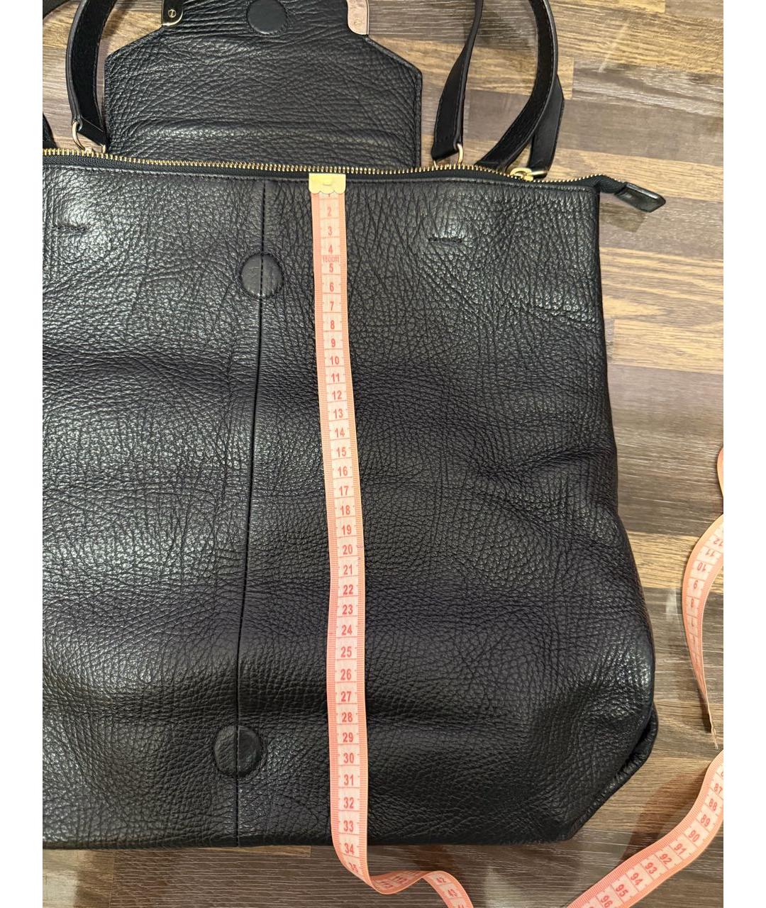 CHLOE Черная кожаная сумка с короткими ручками, фото 4